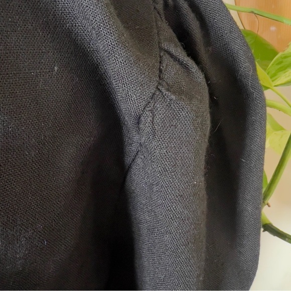 Vtg 80s Damon Petite Black Gold Button Dress - Union Made - Size 8 - Picture 5 of 11